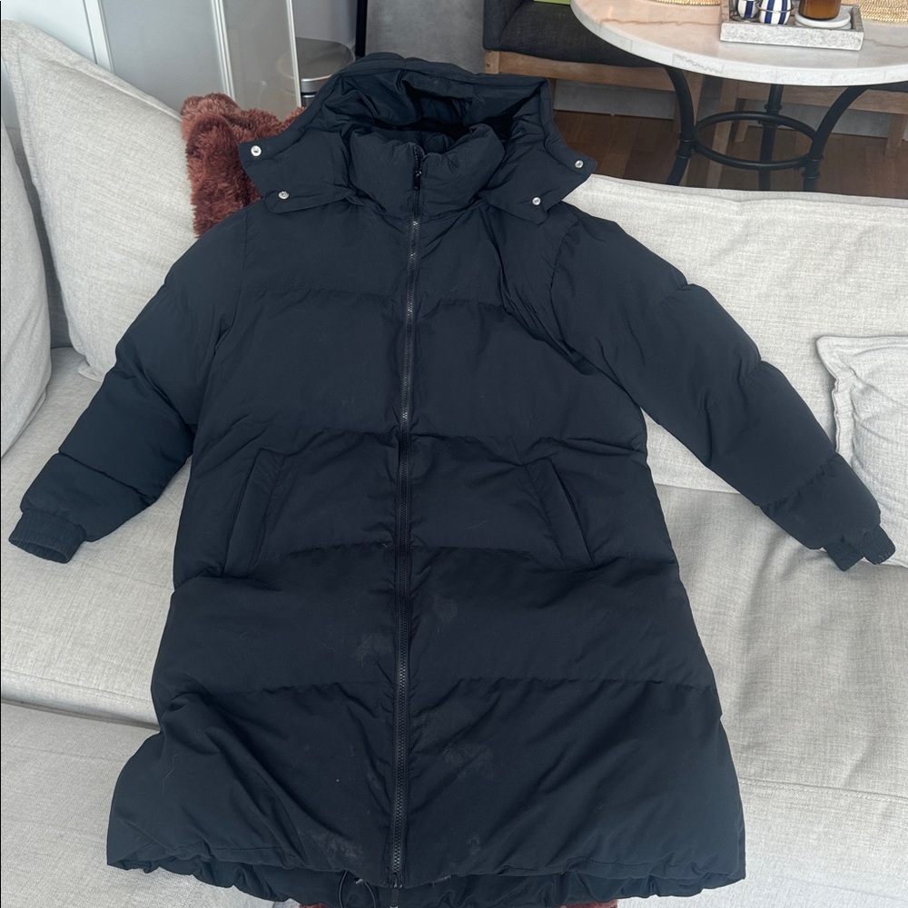 All in Motion Black Puffer Long Jacket
